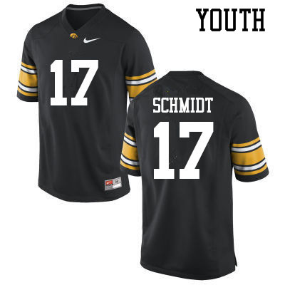 Youth #17 Ryan Schmidt Iowa Hawkeyes College Football Jerseys Sale-Black - Click Image to Close
